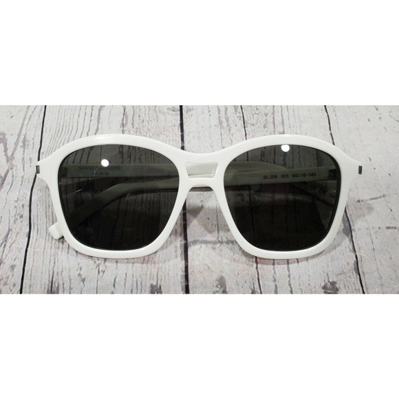 Saint Laurent SL258 003 White Gray Sunglasses SL 258 54-18-145 UNISEX
